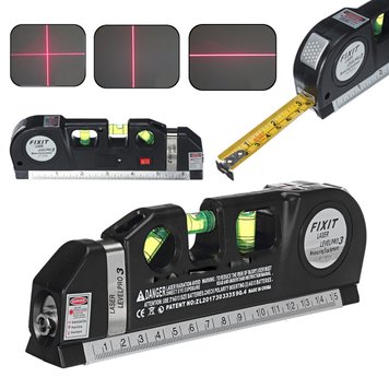 Лазерный уровень c рулеткой и линейкой level meter 1413570821 фото