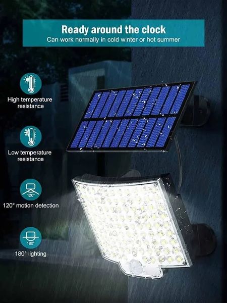 Світильник на сонячній батареї з датчиком руху Solar wall lamp BL-104-SMD 2097728725 фото