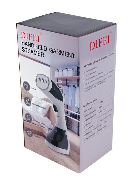 Відпарювач для одягу ручний 1100 Вт, парова праска Difei Handheld Garment Steamer DF-019A 1441593439 фото