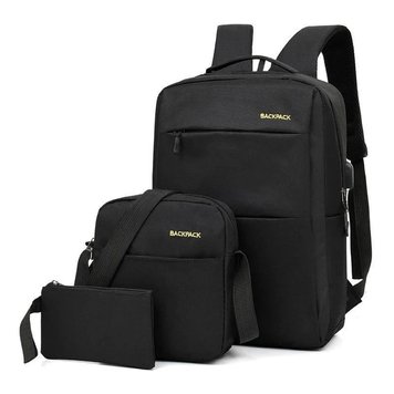 Рюкзак міський 3в1 Backpack 9018 дорожній комплект чорний 2301738702 фото