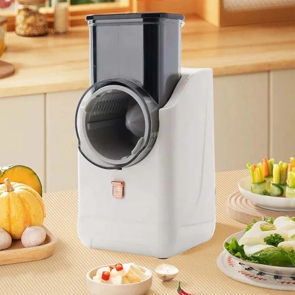 Багатофункціональна овочерізка електрична 3в1 Vegetable cutter 50W слайсер — тертка, шатківниця 2271312831 фото