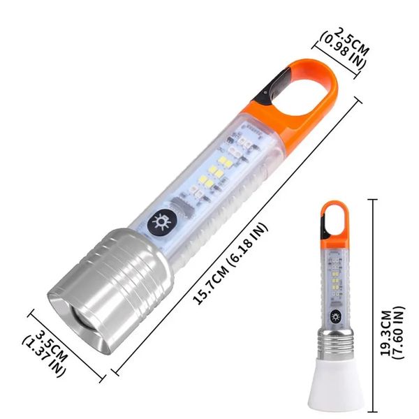 Многофункциональный ручной портативный аккумуляторный фонарик с USB TYPE-C зарядкой X-202 2003846787 фото