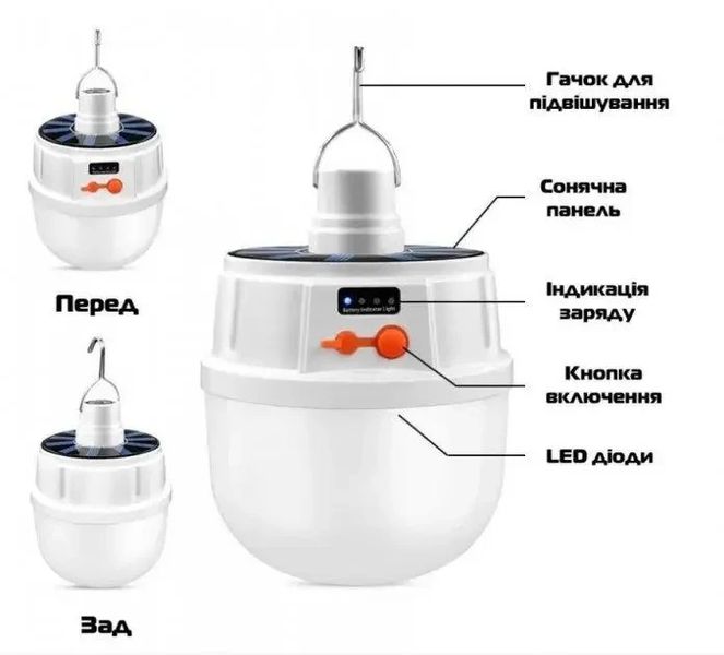 Лампа діодна для кемпінгу micro USB Bailong BL-2022 1741655205 фото