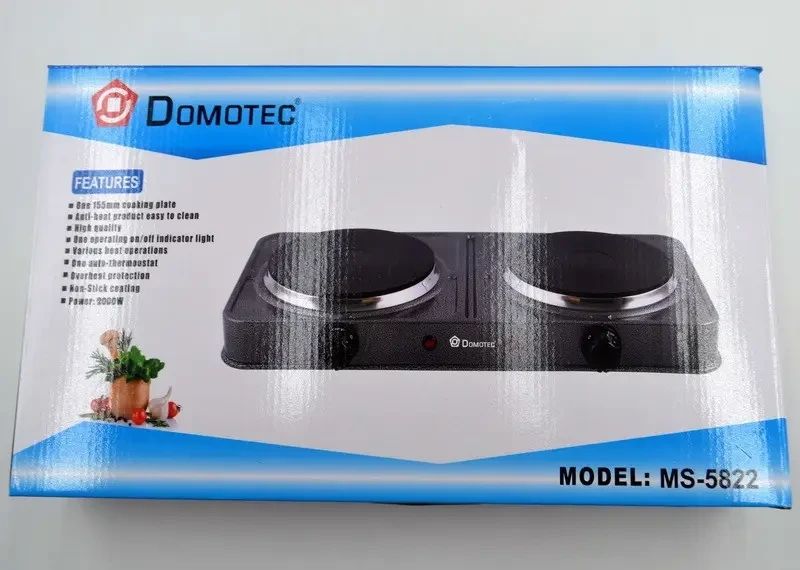 Электроплита Domotec MS-5822 плита настольная Серая 1698168682 фото