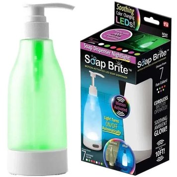 Дозатор для рідкого мила з підсвіткою Soap Bright Nightlight Soap Dispenser 400 мл 1771145055 фото