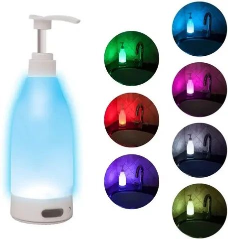 Дозатор для жидкого мыла с подсветкой Soap Bright Nightlight Soap Dispenser 400 мл 1771145055 фото