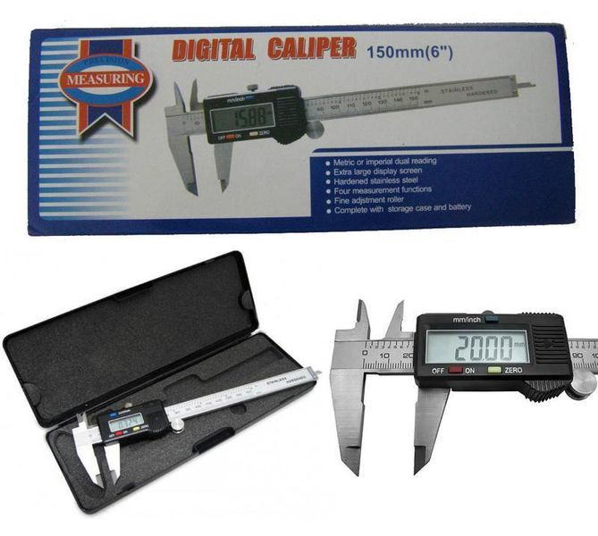 Штангенциркуль електронний з LCD-дисплеєм Digital caliper 150 мм 1413583032 фото