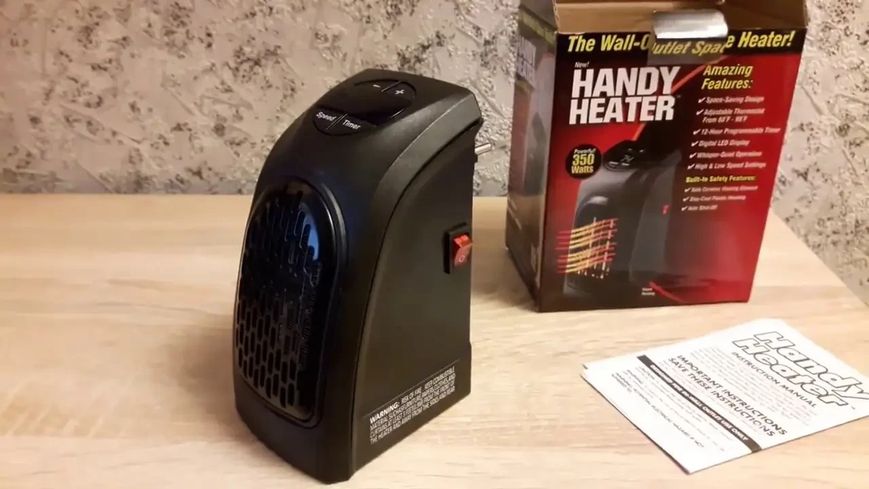 Міні нагрівач 400W Handy Heater з пультом, нагрівач електричний тепловентилятор портативний 2332781588 фото