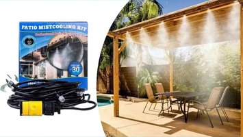 Садовый туманообразователь для беседок Patio Mistcooling система распылитель с 10-метровой системой трубок 2105125935 фото