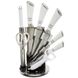 Набір ножів неіржавка сталь на підставці 9 предметів kitchen knife set wl-707-1 2296439096 фото 2