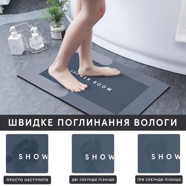 Нековзний вологостійкий килимок для ванни Shower Room 40х60 см Рожевий 1865402240 фото