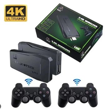 Игровая приставка M8 64gb Mini Game Stick 4K HDMI + 2 беспроводных джойстика, консоль для телевизора 1891695998 фото