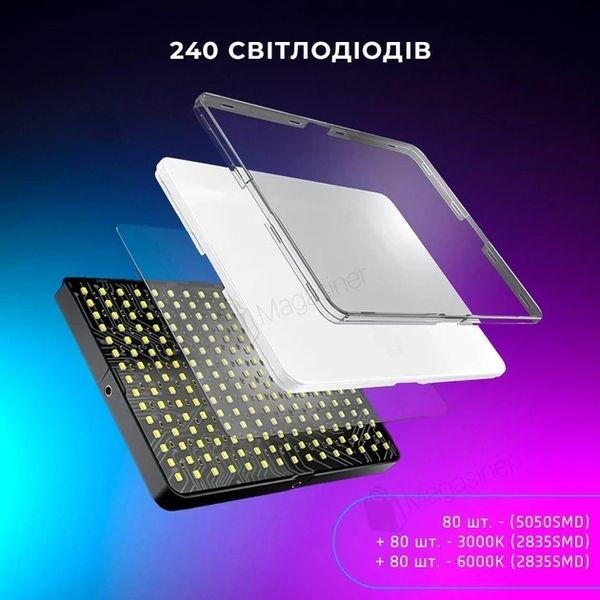 Fill Light F99 RGB для фото- та відеознімання LED Лампа Професійне Студійне Освітлення 2024801478 фото