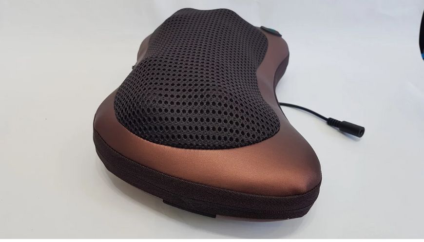 Масажна подушка MASSAGE PILLOW QY-8028 інфрачервоний роликовий масажер для шиї та спини 8 масажних ролика 1137387038 фото