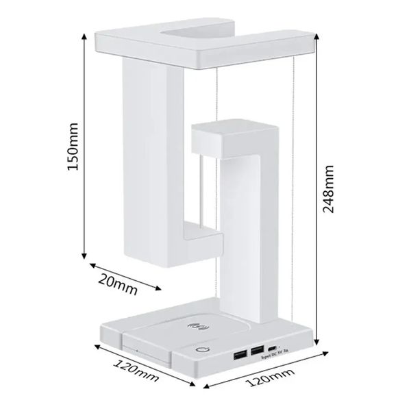 Лампа-нічник з бездротовою зарядкою ANTI-GRAVITY WIRELESS 10W 2257097797 фото