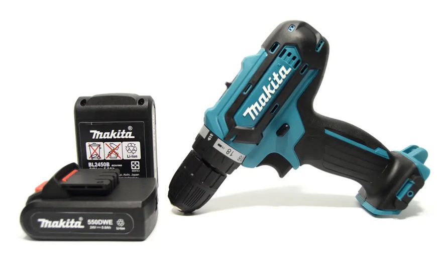 Шурупокрут Makita 331 DWE (24 V, 5.0 AH) з набором інструментів, запасний акумулятор 1659830294 фото