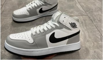 Кроссовки мужские Nike Air Jordan,натуральная кожа,серые 1677744563 фото