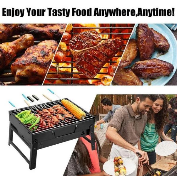 Складной барбекю гриль портативный мангал BBQ Grill Portable - жаропрочный Лучшая цена! 1142420879 фото