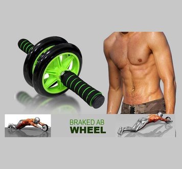 Гімнастичне спортивне фітнес-колесо Double wheel Abs health abdomen round ⁇ Тренажер-ролик для м'язів 1143594153 фото