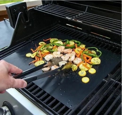 BBQ grill sheet гриль мат портативний антипригарним покриттям 33 Х 40 см для овочів, м'яса, морепродуктів 1860690331 фото