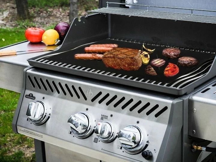 BBQ grill sheet гриль мат портативний антипригарним покриттям 33 Х 40 см для овочів, м'яса, морепродуктів 1860690331 фото