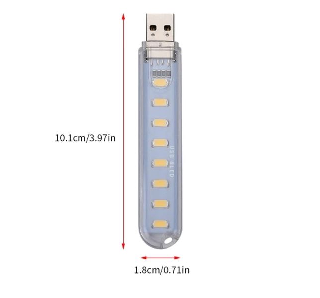 Світильник USB Мініфлешка світлодіодний ліхтарик світлодіодний холодний білий LED-лампа 2027421829 фото