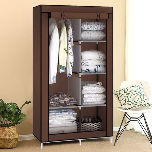 Тканинна шафа складана STORAGE WARDROBE KM-105 на 2 секції (106х45х170 см), органайзер для одягу 1166753613 фото