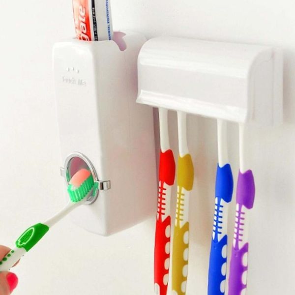 Дозатор автоматичної зубної пасти Toothpaste Dispenser з тримачем зубних щіток Toothbrush holder 1211025277 фото