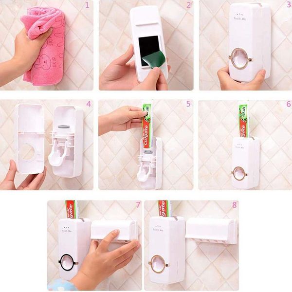 Дозатор автоматичної зубної пасти Toothpaste Dispenser з тримачем зубних щіток Toothbrush holder 1211025277 фото