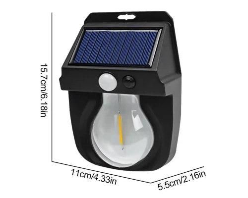 Ліхтар на сонячній батареї з датчиком руху Solar Wall Lamp COBA CL-118 2234648196 фото