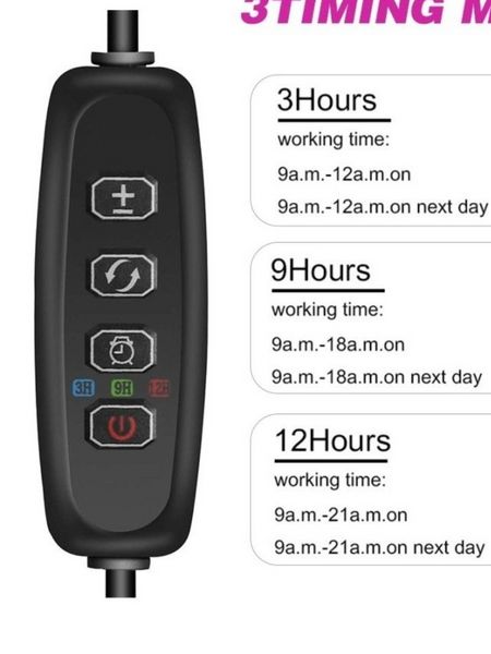 Ультрафіолетова лампа для рослин j22wl-03 LED LIGHT Повний спектр 3 голови LED 2218807477 фото