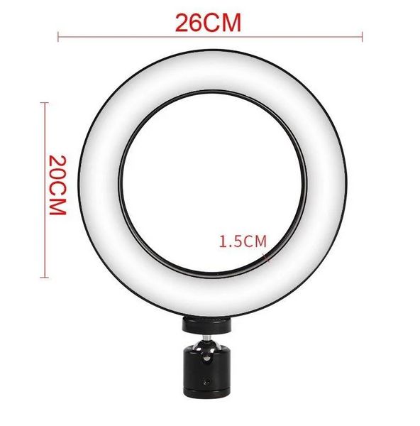 Кольцевая светодиодная Led лампа для блогера селфи фотографа визажиста D 26 см Ring 1211016210 фото