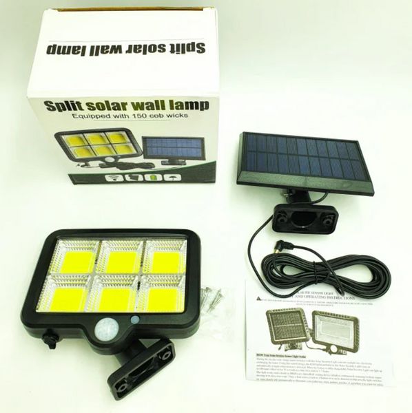 Вуличний ліхтар із датчиком руху Split Solar Wall Lamp на сонячній батареї nf-160c 1382325997 фото