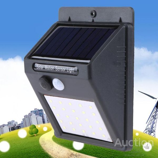 Світлодіодний Навісний ліхтар із датчиком руху 609 + solar 20 діодів 935163821 фото