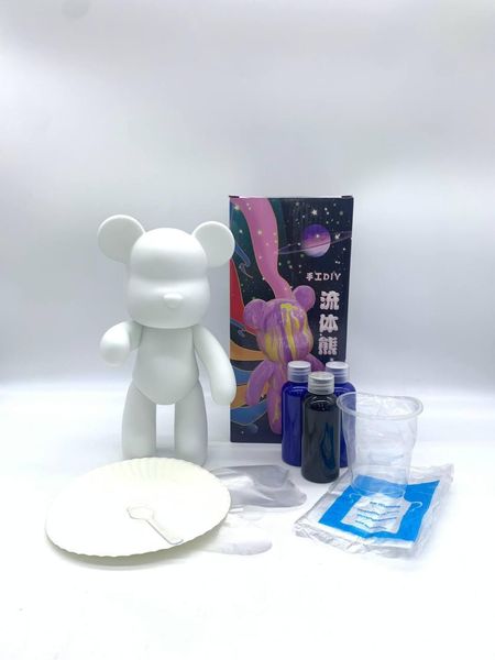 Флюидный медвежонок fluid bear bearbrick, 23 см, с красками BLUE 2128506398 фото