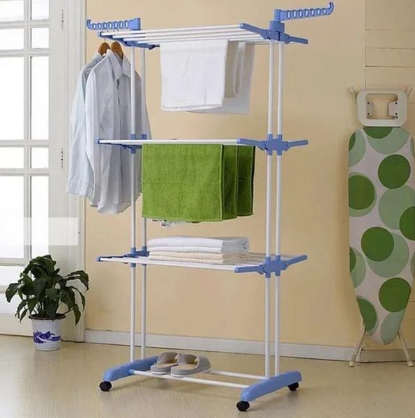 Багатоярусна сушарка для білизни, речей, одягу Garment rack with wheels складана 1239006344 фото