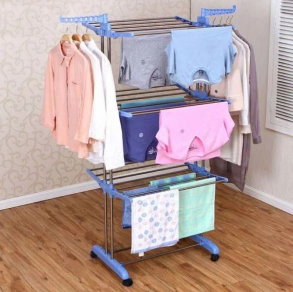 Багатоярусна сушарка для білизни, речей, одягу Garment rack with wheels складана 1239006344 фото