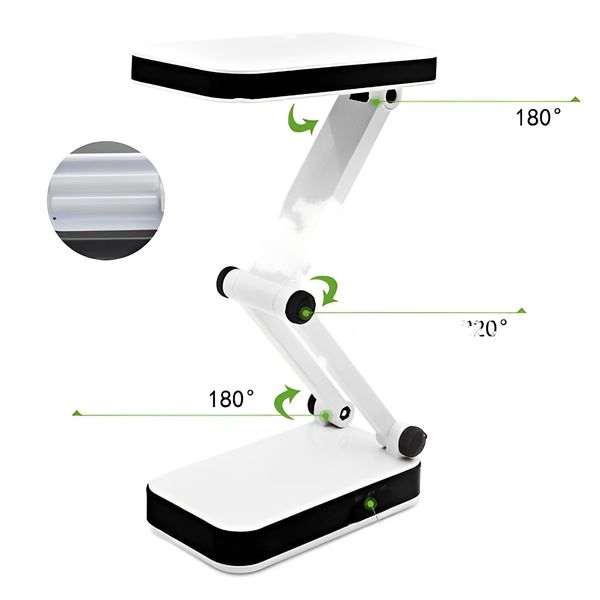 Настільна складана USB-лампа 24 LED, YT-666, Біла/Настільний світлодіодний світильник/ Лампа тра 1746416797 фото