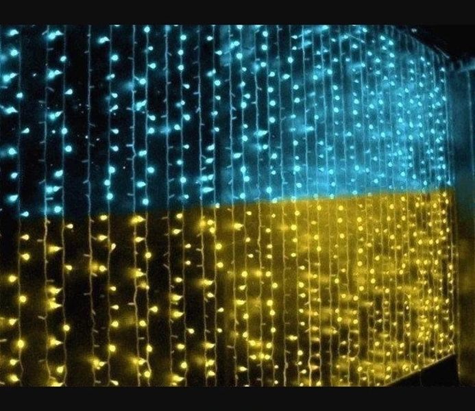 Гірлянда штора Прапор України 2*2 м 160 LED DL жовто-синя Прапор України 2030628106 фото