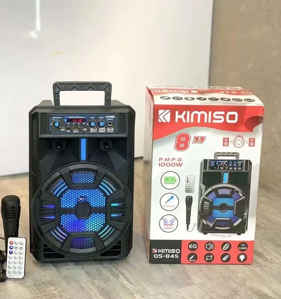 Kimiso QS-845 8" Бездротова портативна bluetooth колонка валіза з караоке 1810562531 фото