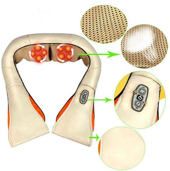 Роликовий масажер для спини та шиї Massager of Neck Kneading 1262041083 фото