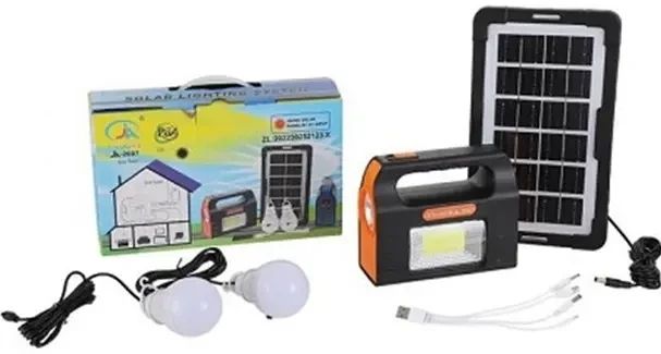 Сонячна зарядна станція + LED ліхтар Junai JA-2007 з лампочками + Power Bank 1739856872 фото