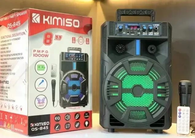 Kimiso QS-845 8" Бездротова портативна bluetooth колонка валіза з караоке 1810562531 фото