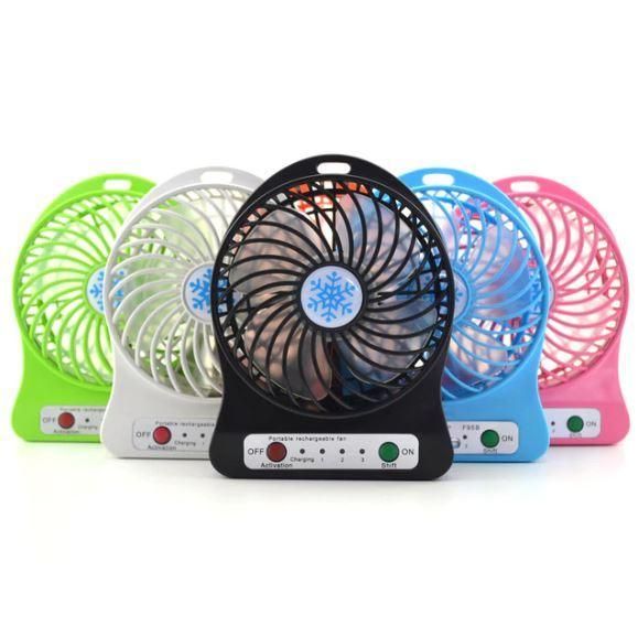 Портативний USB мінівентилятор з акумулятором Portable Mini Fan (настільний) 1432234687 фото